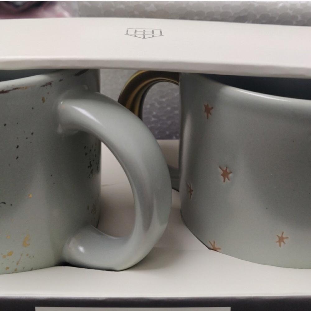 NWT HEARTH & HAND Magnolia Mint Gold Mini Mug Set - Picture 3 of 4